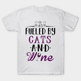 Fueled by Cats and Wine T-Shirt